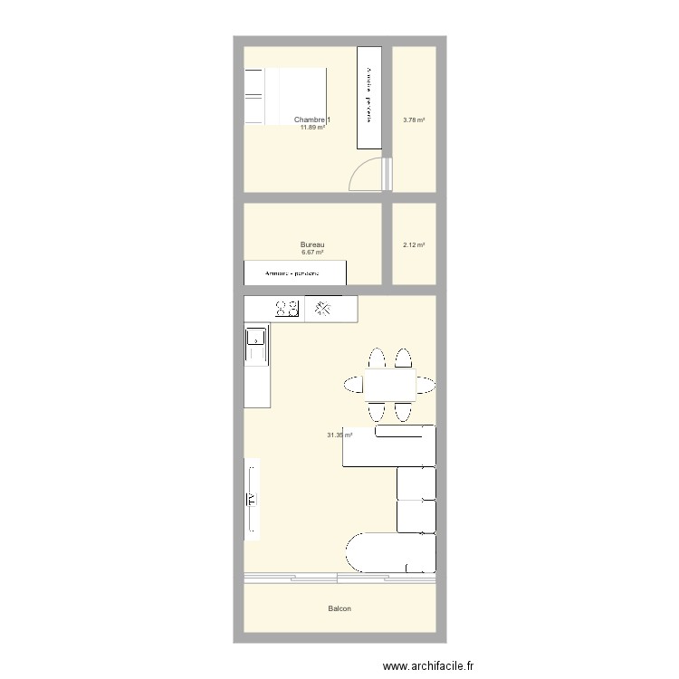 Appartement Saillon. Plan de 0 pièce et 0 m2
