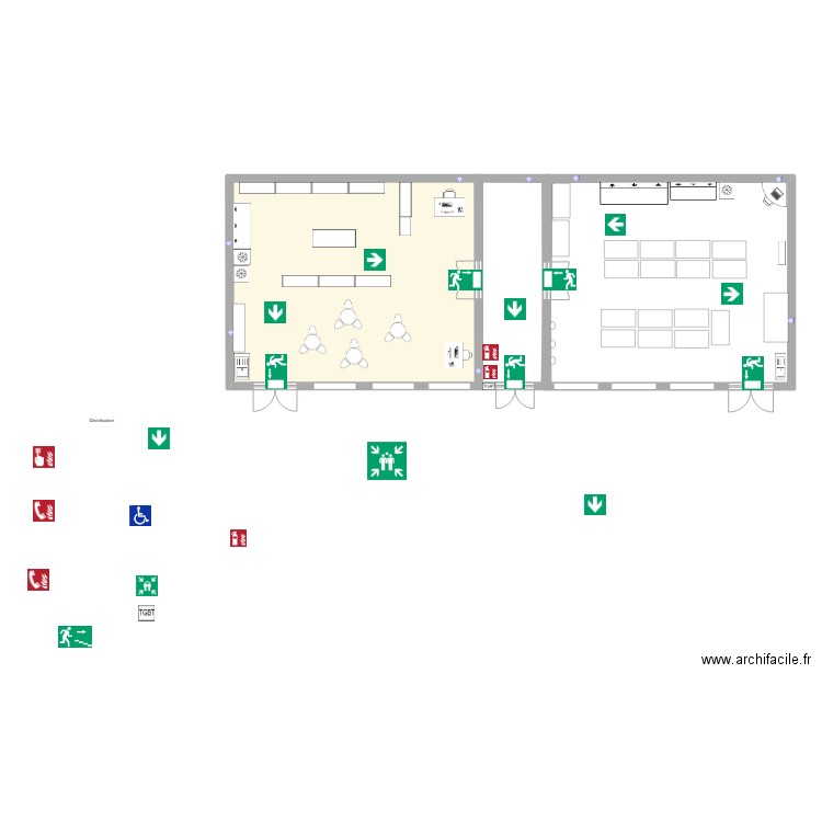 nouveaux locaux evacuation v1. Plan de 0 pièce et 0 m2