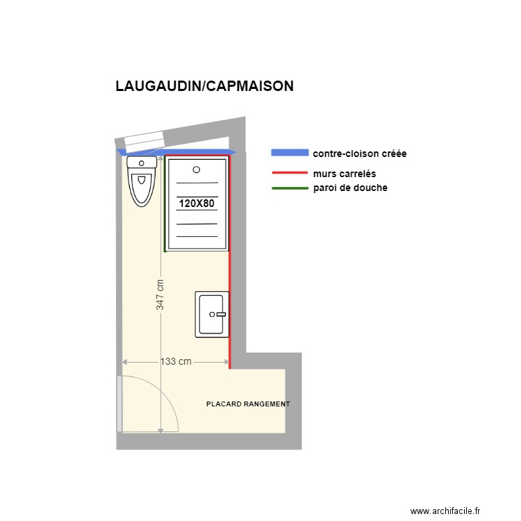 LAUGAUDIN. Plan de 0 pièce et 0 m2
