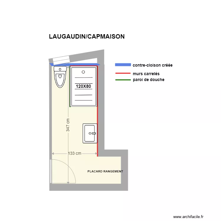 LAUGAUDIN. Plan de 