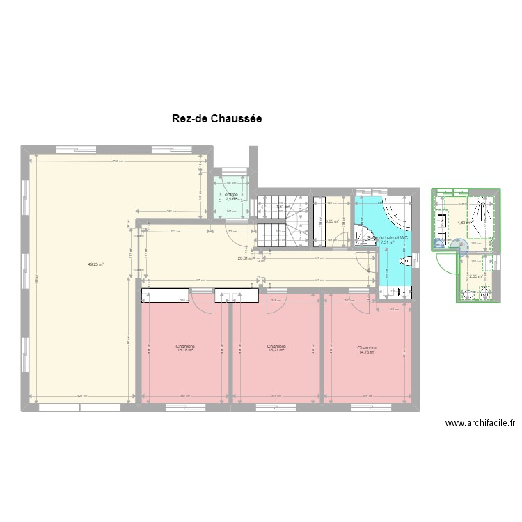 Les BreuleuxREZSalleBain3. Plan de 11 pièces et 137 m2