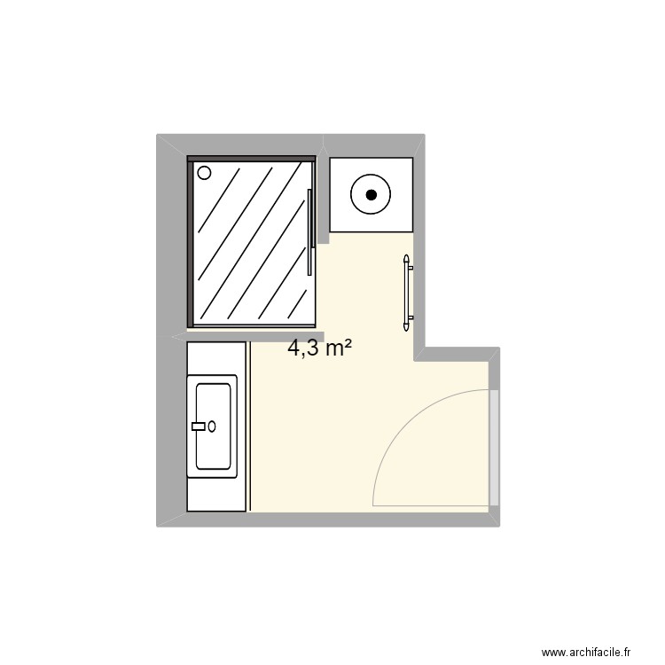 sdb Caro. Plan de 0 pièce et 0 m2
