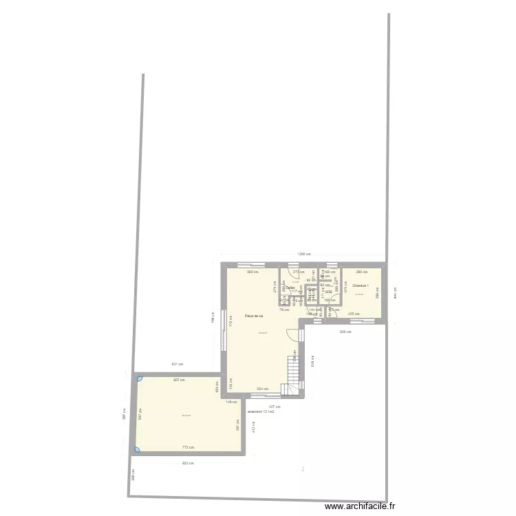 Projet d'extension + Garage 2. Plan de 