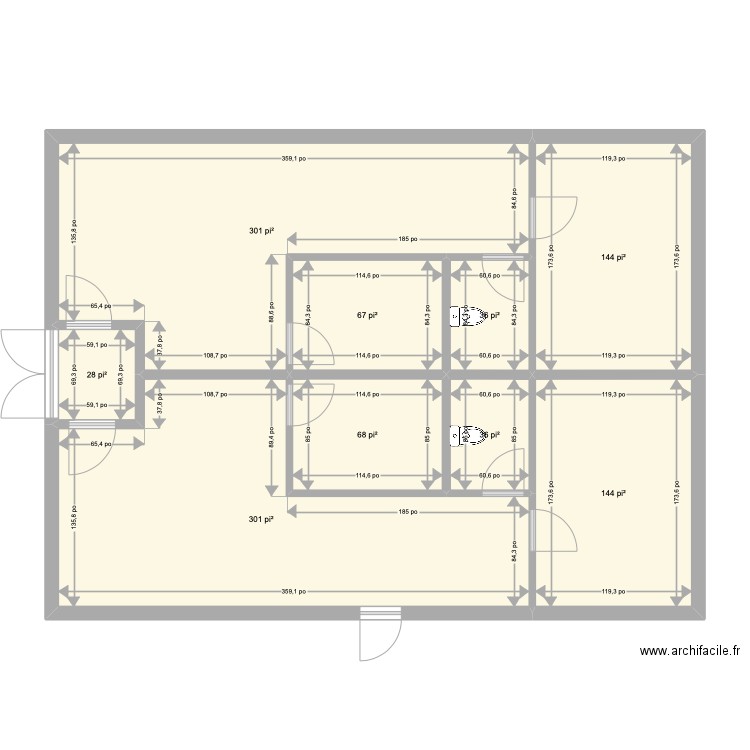 restaurant Dawson. Plan de 0 pièce et 0 m2