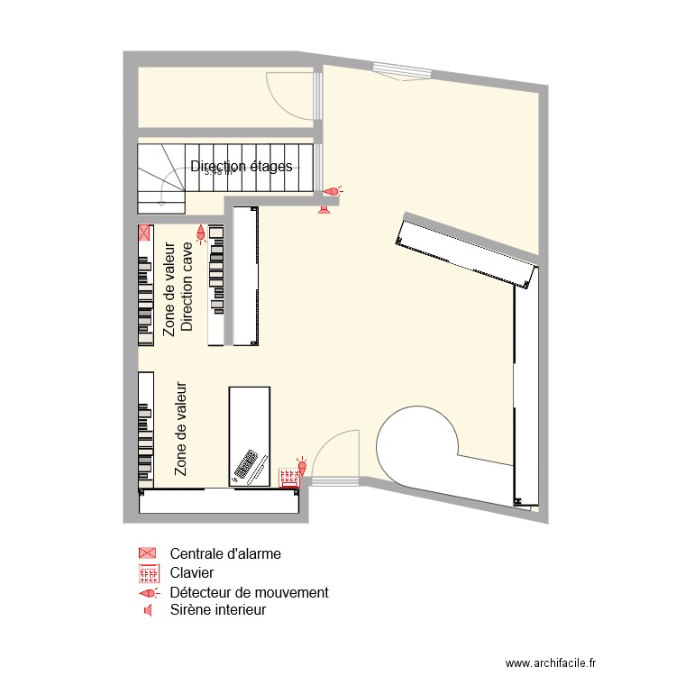 TABAC cublize alarme. Plan de 0 pièce et 0 m2