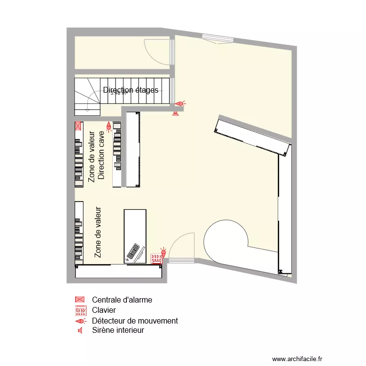 TABAC cublize alarme. Plan de 