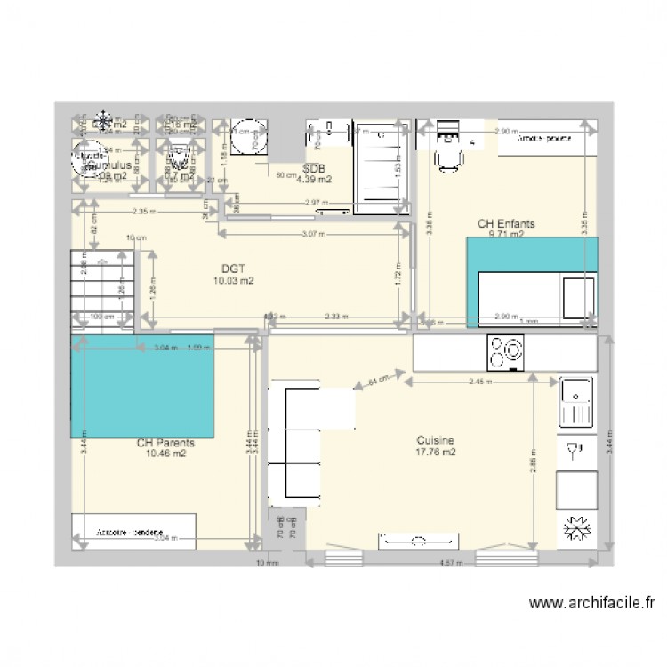 APPARTEMENT REVERCHON V4. Plan de 0 pièce et 0 m2