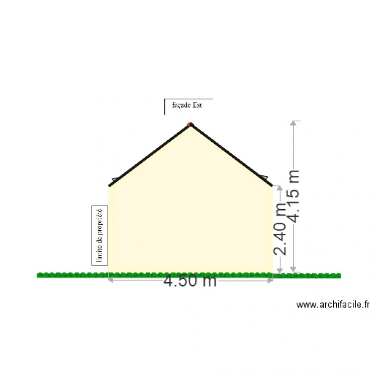 Façade Est 8 par 45. Plan de 0 pièce et 0 m2