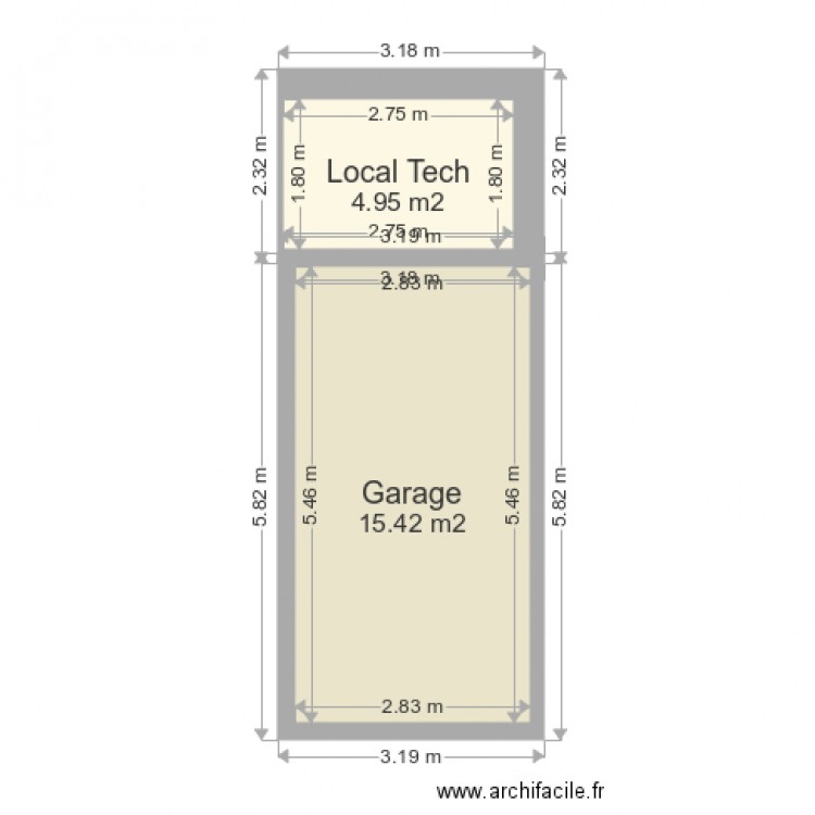 Plan Tannière. Plan de 0 pièce et 0 m2