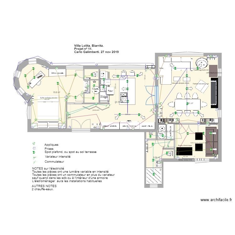 Villa Lolita Plan version n 11    27 nov 2019. Plan de 0 pièce et 0 m2
