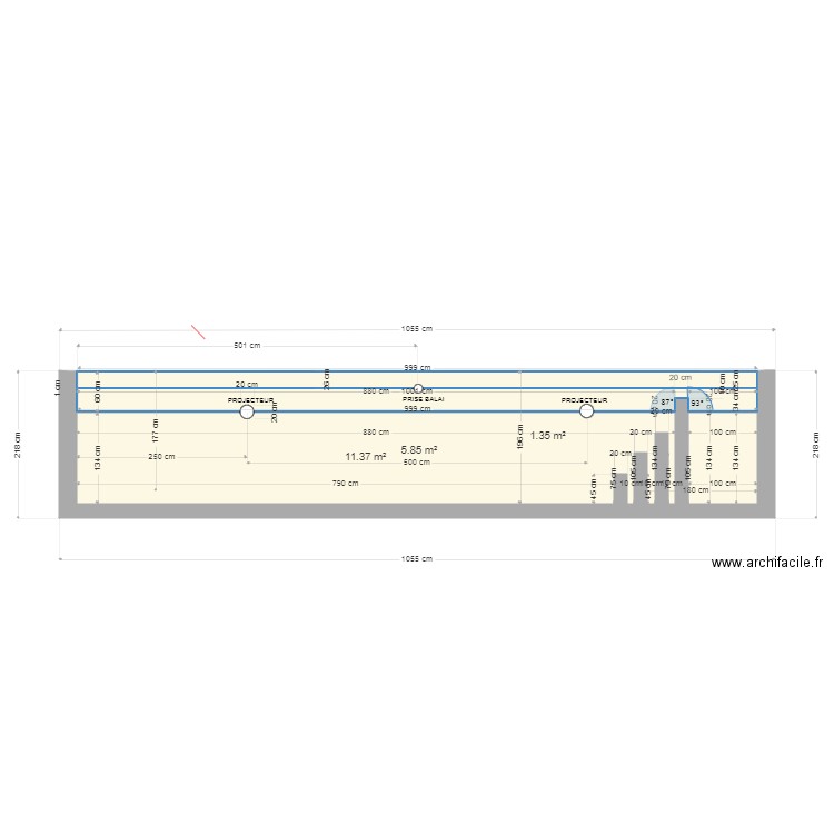 ESCALIER PROJECTEUR BALAI2 . Plan de 0 pièce et 0 m2