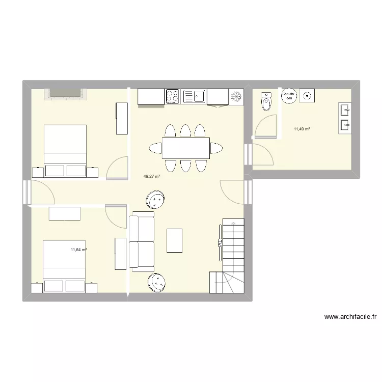 maison 1 rdc. Plan de 