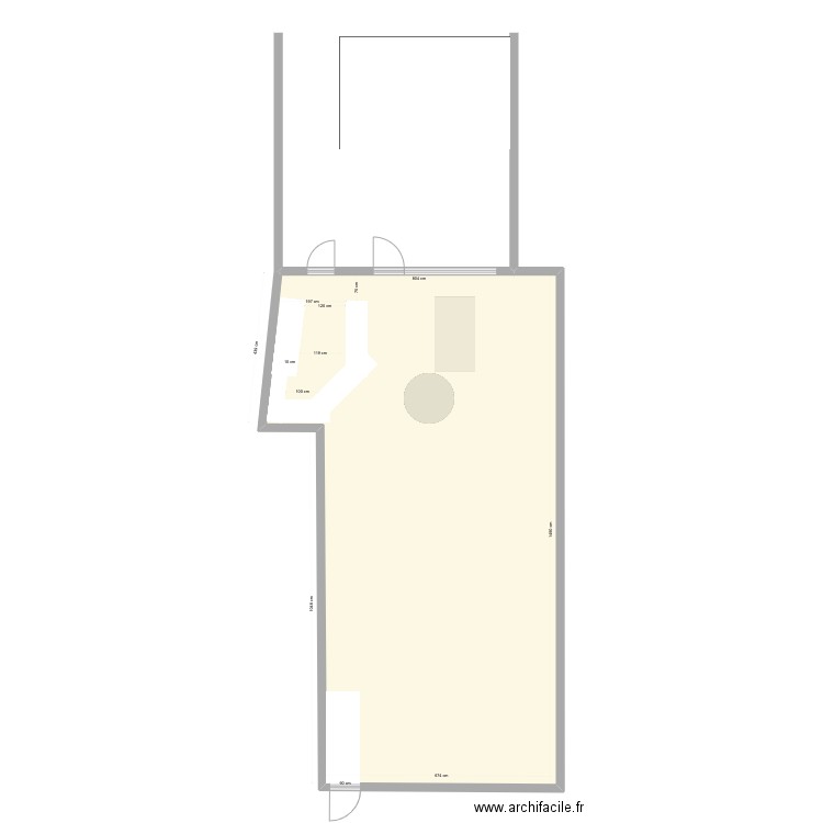 salles des fetes desert. Plan de 1 pièce et 107 m2