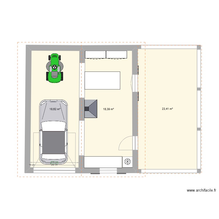 garage. Plan de 0 pièce et 0 m2