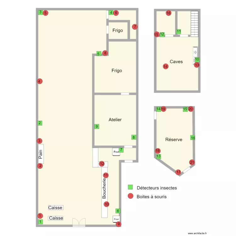 El Halal Boucherie. Plan de 