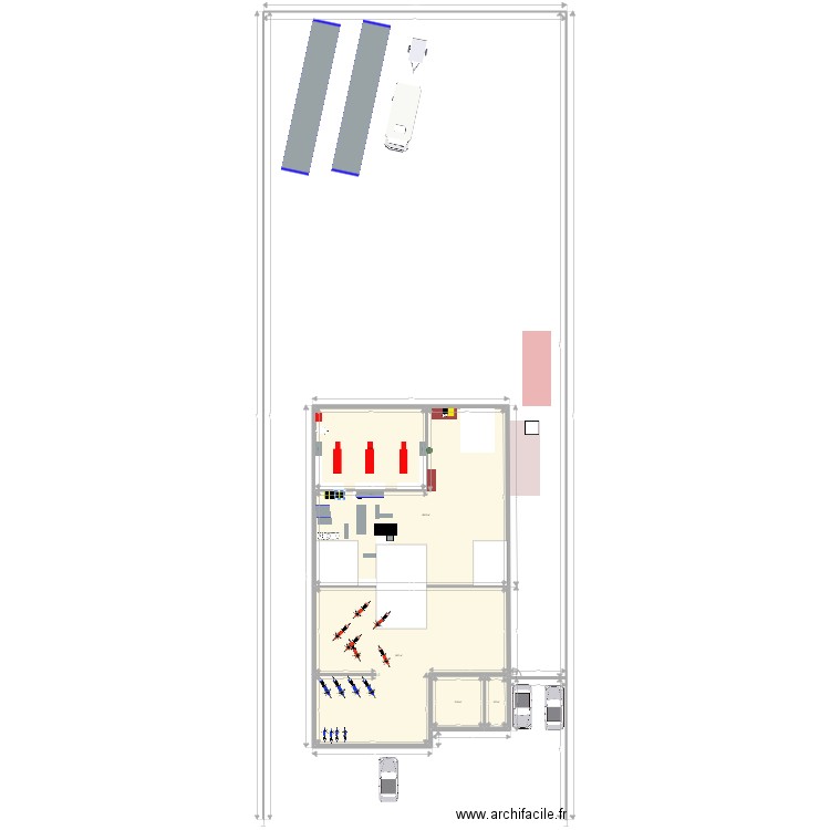 Projet St Macaire. Plan de 5 pièces et 494 m2