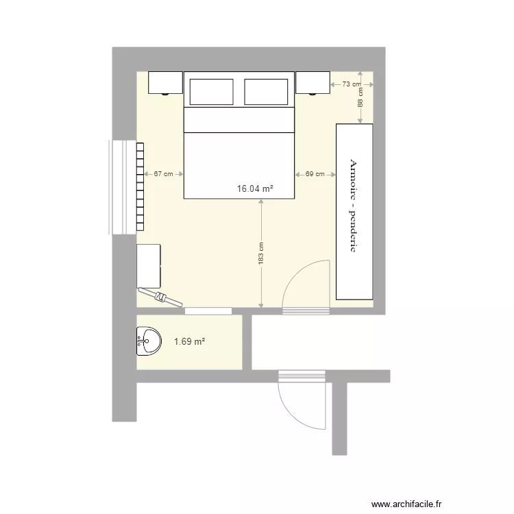 CHAMBRE 2. Plan de CHAMBRE 2. Plan de