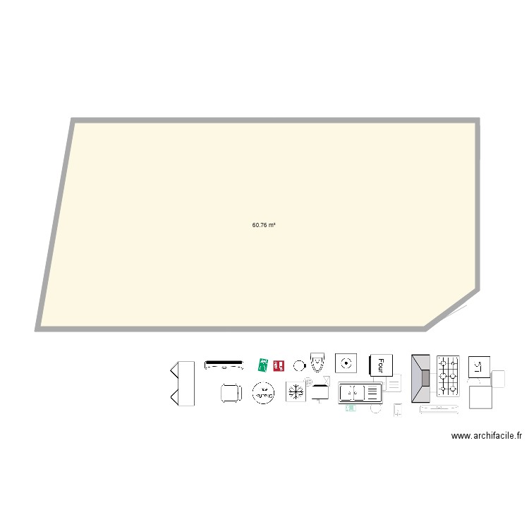 cdc non aménagé. Plan de 0 pièce et 0 m2