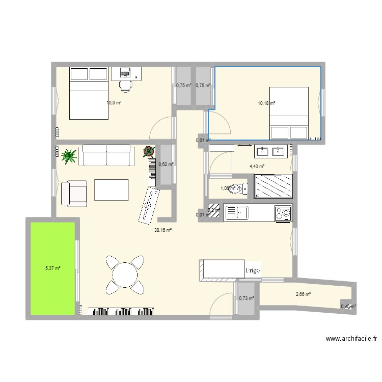 Nice - Nouvelle disposition ?. Plan de 0 pièce et 0 m2