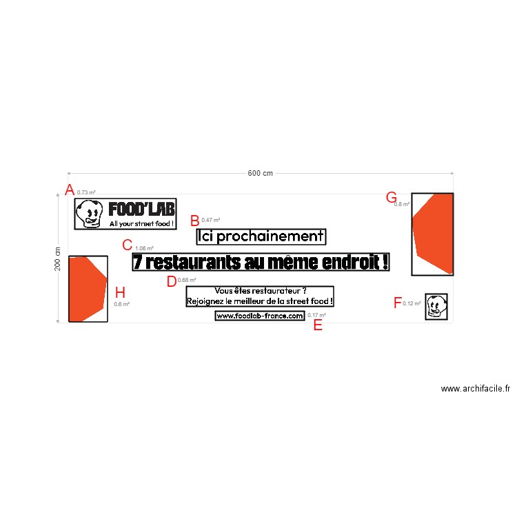 surface enseigne. Plan de 0 pièce et 0 m2