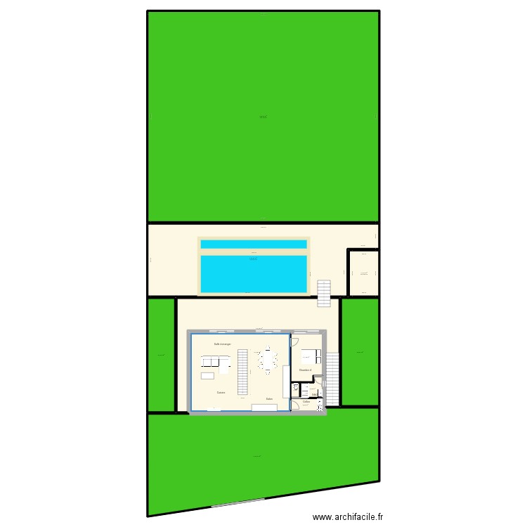 RDC MOINS 1 FINI. Plan de 0 pièce et 0 m2
