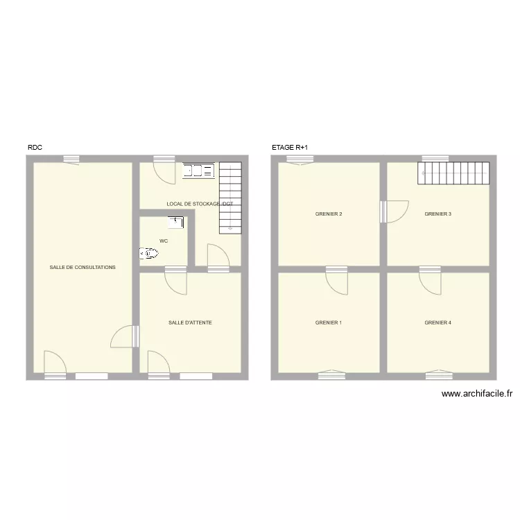 MAIRIE ARNAC LA POSTE CABINET MEDICAL. Plan de 