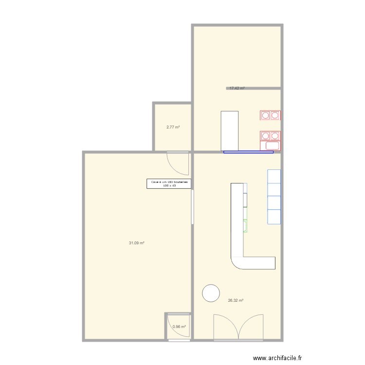 Carrières. Plan de 0 pièce et 0 m2