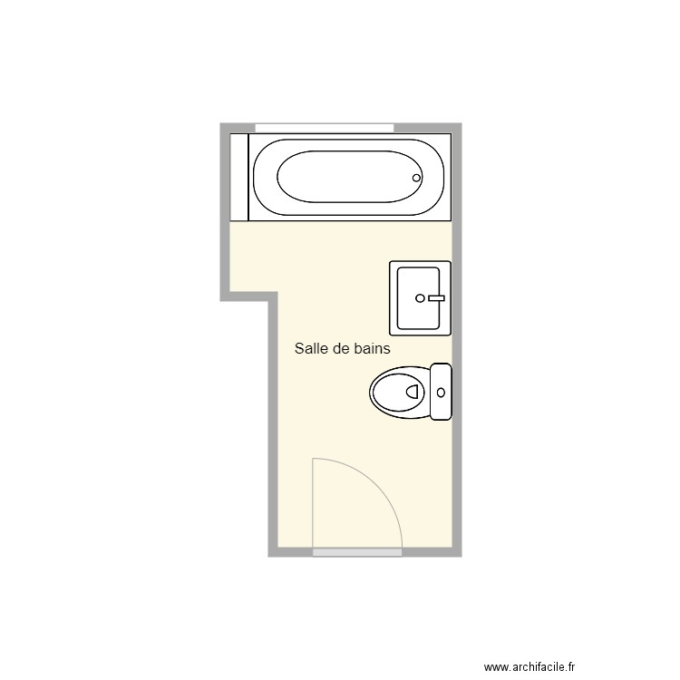 PLan Avant travaux Madec. Plan de 1 pièce et 5 m2