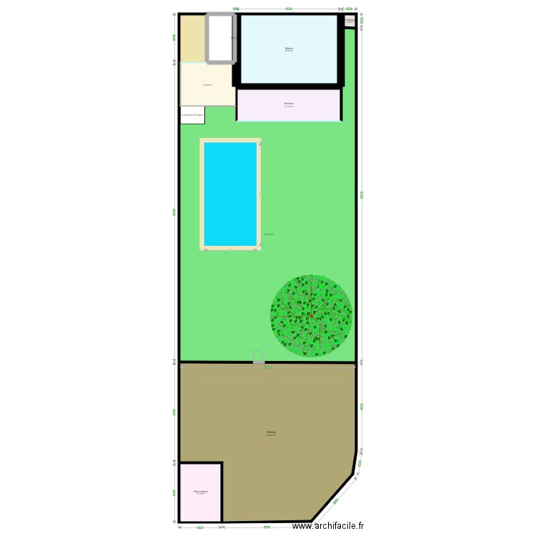 Jardin piscine2. Plan de 0 pièce et 0 m2