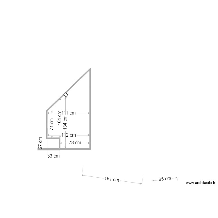 Porte de douche combles 1. Plan de 0 pièce et 0 m2