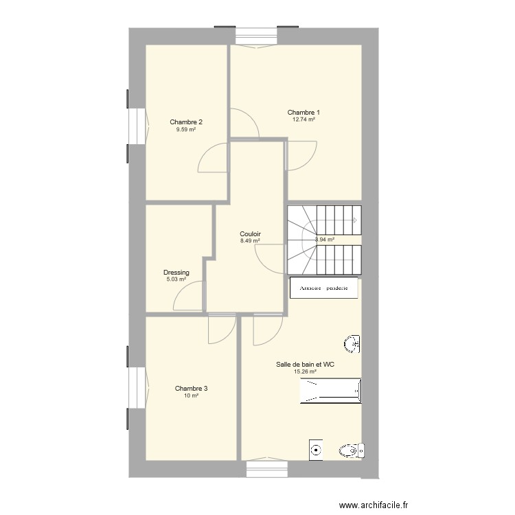 ferme 1er étage. Plan de 0 pièce et 0 m2