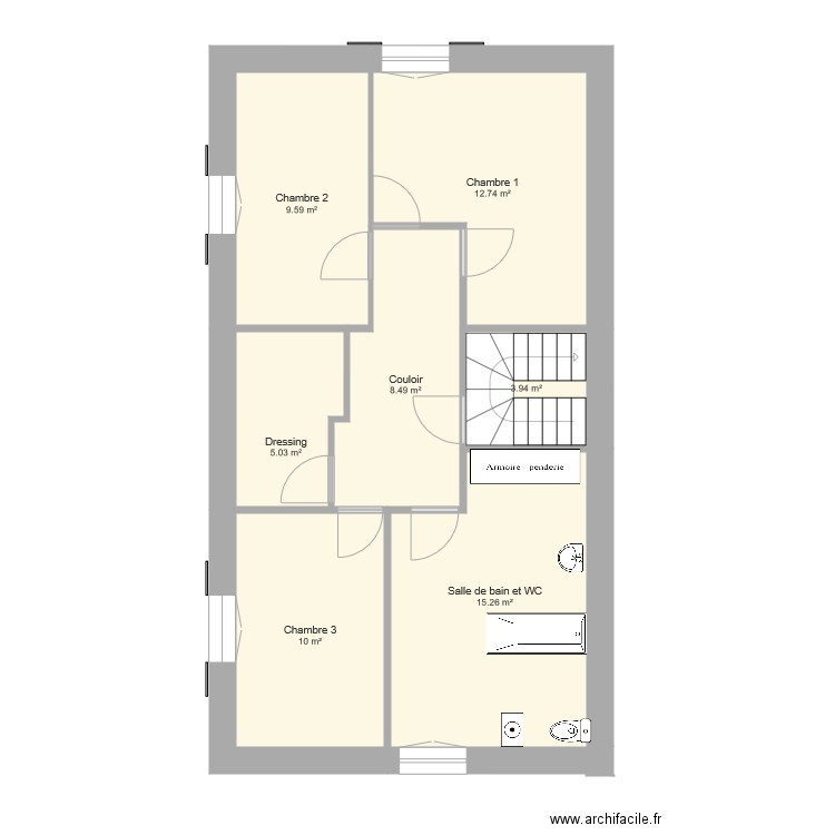 ferme 1er étage. Plan de 0 pièce et 0 m2