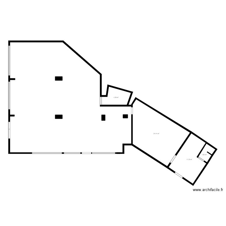 Fait TA CREPE. Plan de 4 pièces et 42 m2