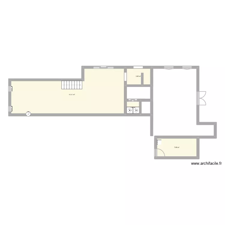 Number 1 test 4. Plan de 4  et 58 m²