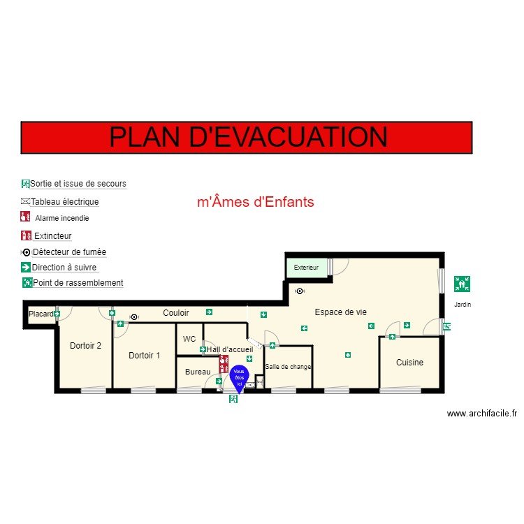 MAM. Plan de 15 pièces et 127 m2