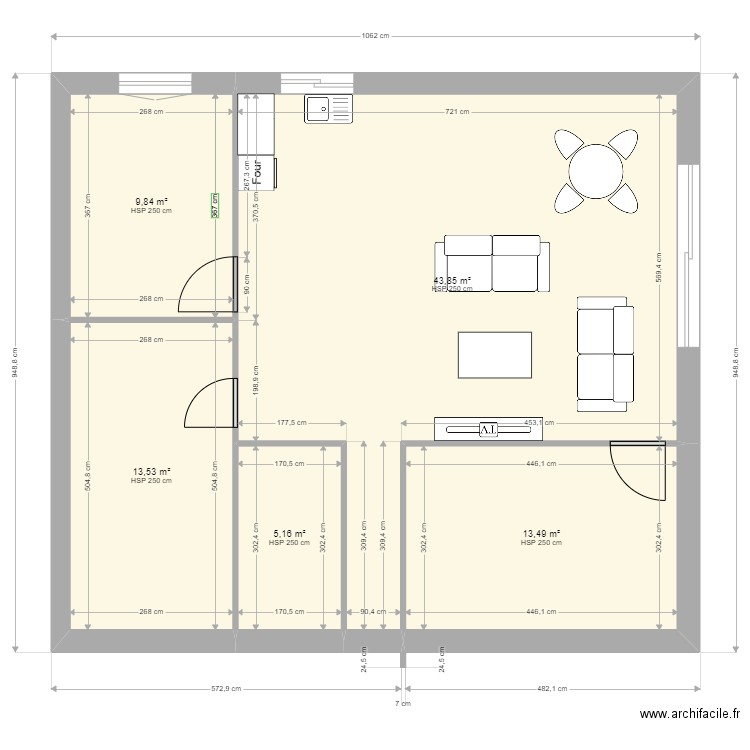 TEST V2. Plan de 5 pièces et 86 m2