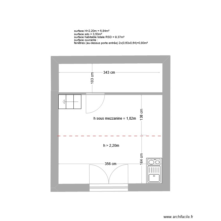 20 Jean Jaurès rdc gauche. Plan de 0 pièce et 0 m2