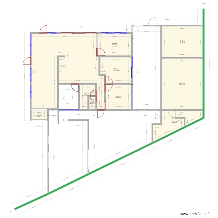 MESURES. Plan de 0 pièce et 0 m2