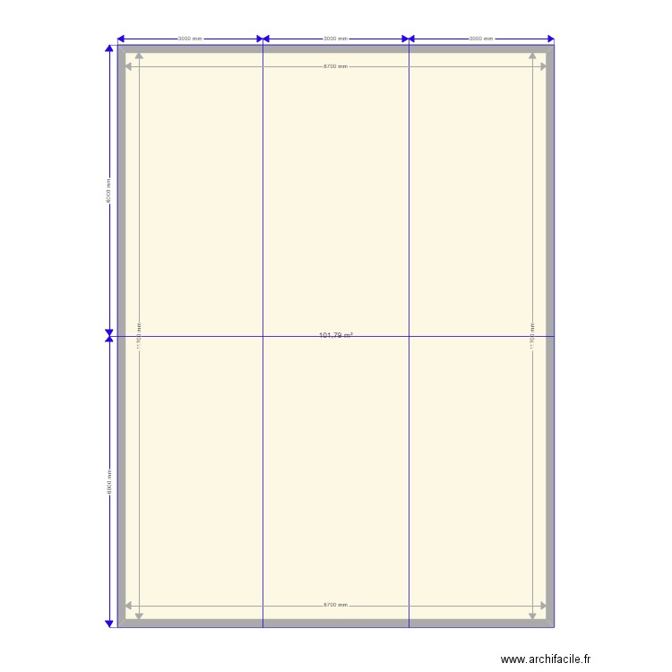 9 на 12. Plan de 1 pièce et 102 m2