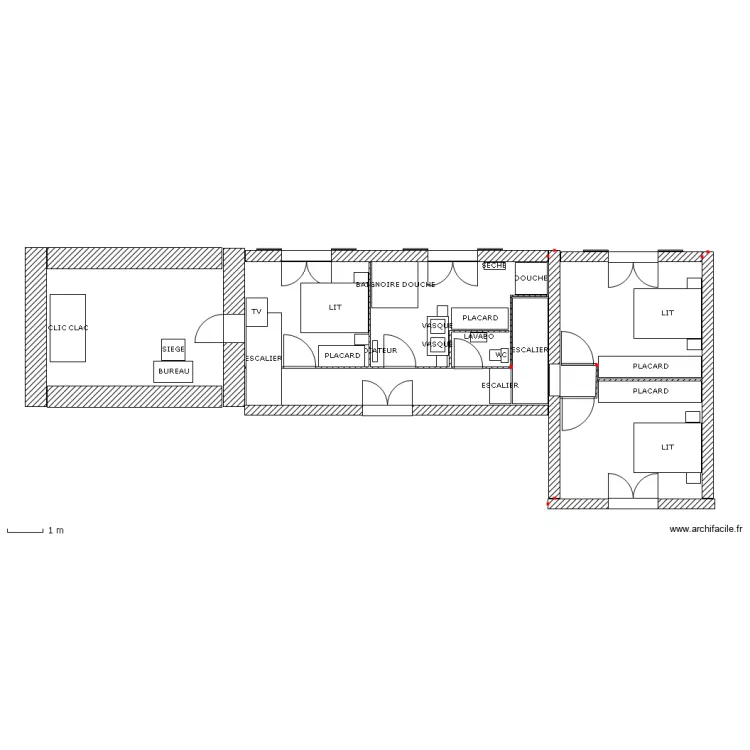 2&eacute;me ETAGE MEUBLE. Plan de 