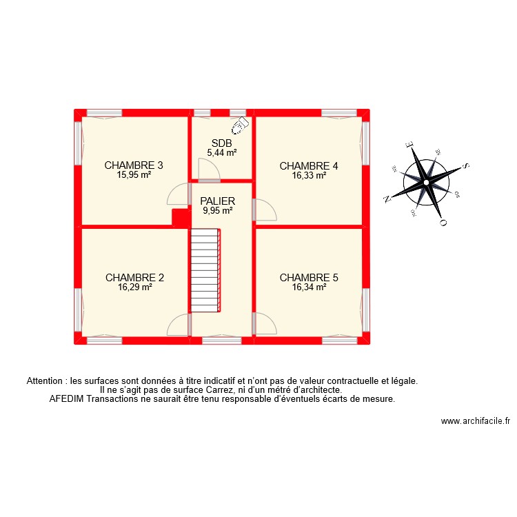 BI 9519 ETAGE . Plan de 35 pièces et 560 m2