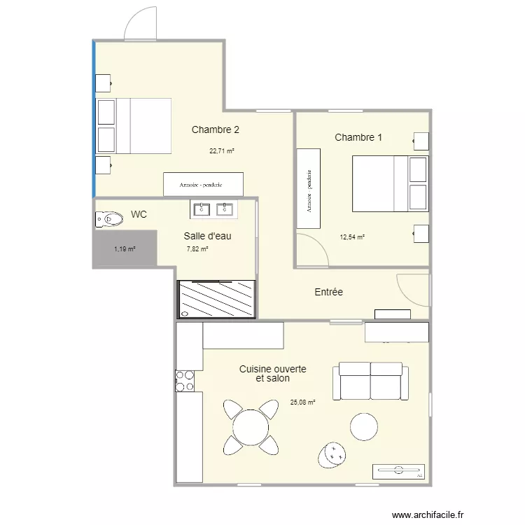 G1 Levis St Nom Appartement. Plan de 