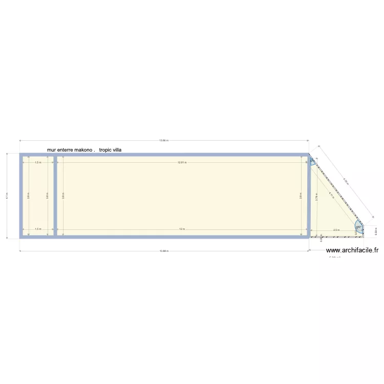 2 modifi&eacute; tropic villa makono. Plan de 