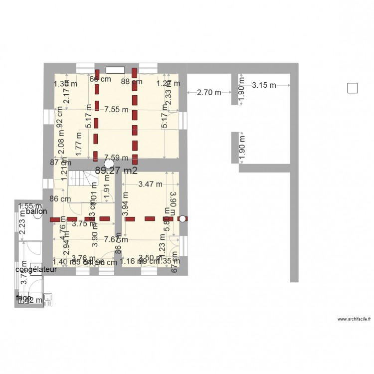 existant rdc cuisine été grange. Plan de 0 pièce et 0 m2