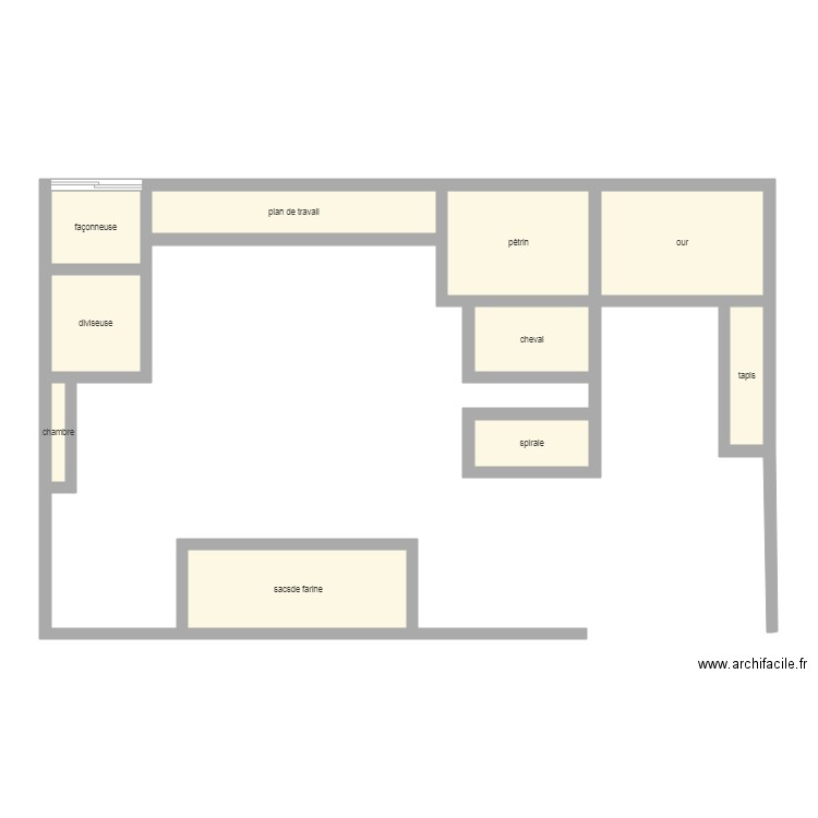 Laboratoire Boulangerie Pâtisserie. Plan de 0 pièce et 0 m2