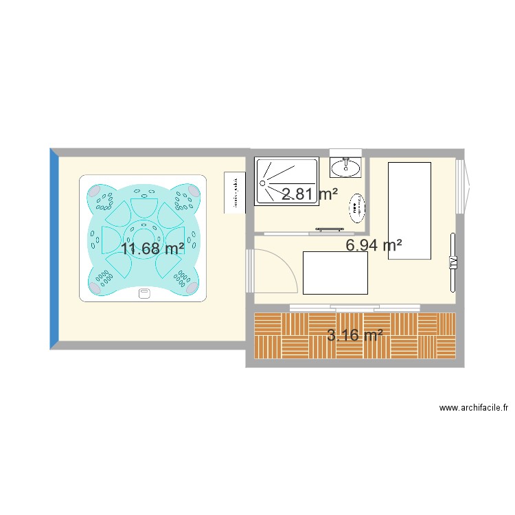 pergola. Plan de 0 pièce et 0 m2