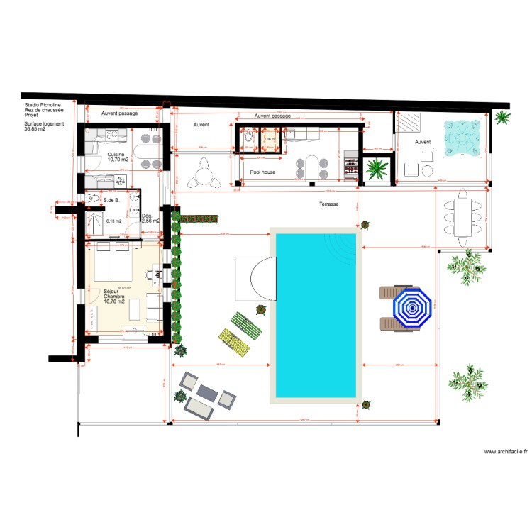 Studio Picholine Rez de chauss&eacute;e 3. Plan de 0 pièce et 0 m2