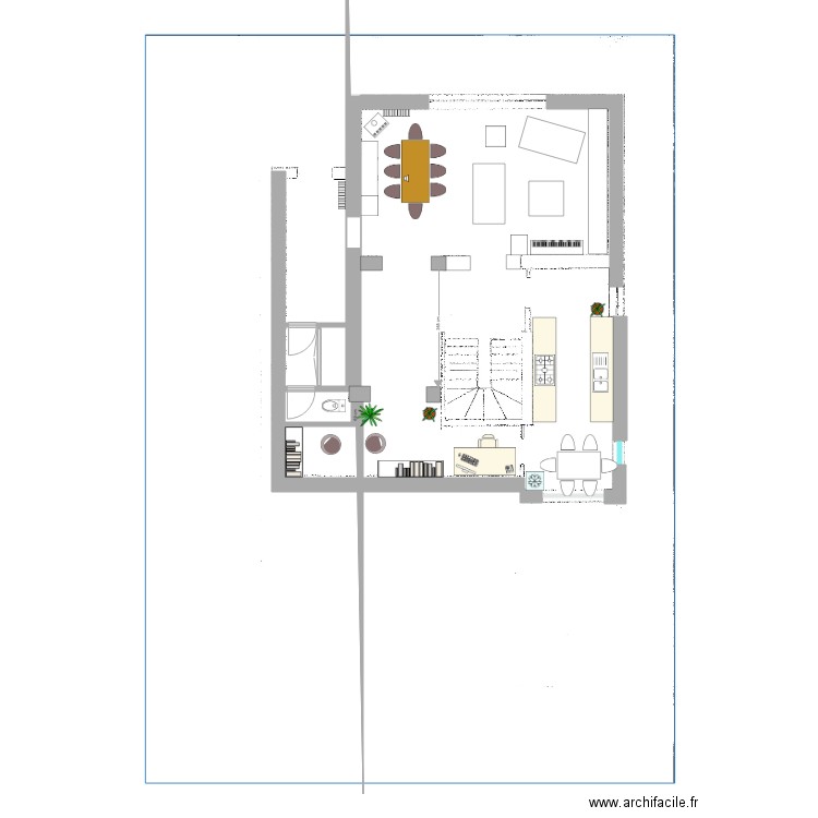 salon transitoire. Plan de 0 pièce et 0 m2