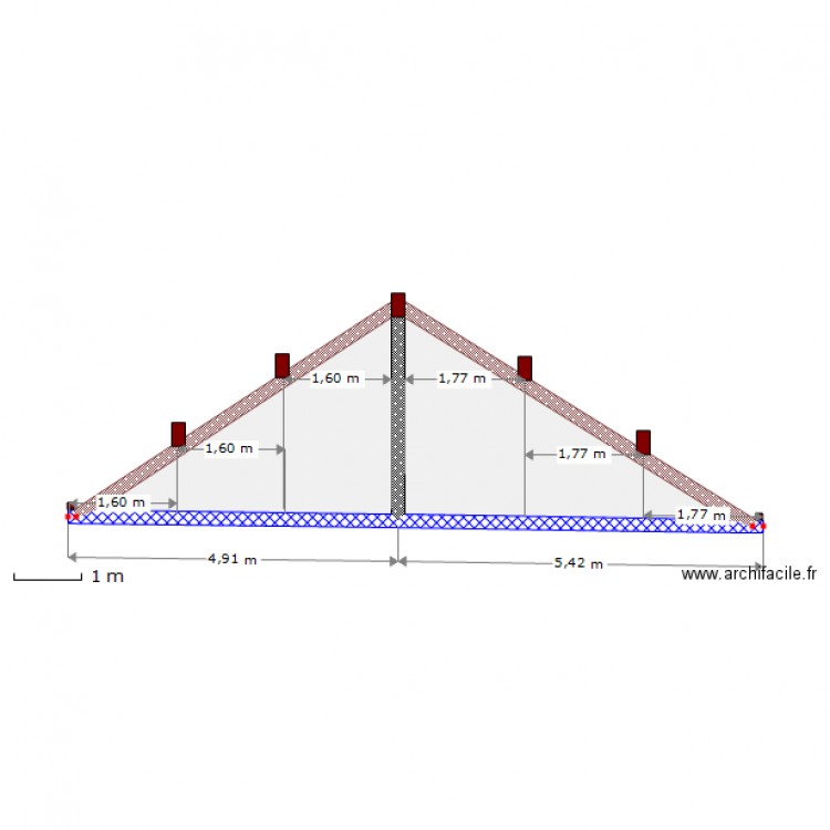 coupe charpente 2015. Plan de 0 pièce et 0 m2