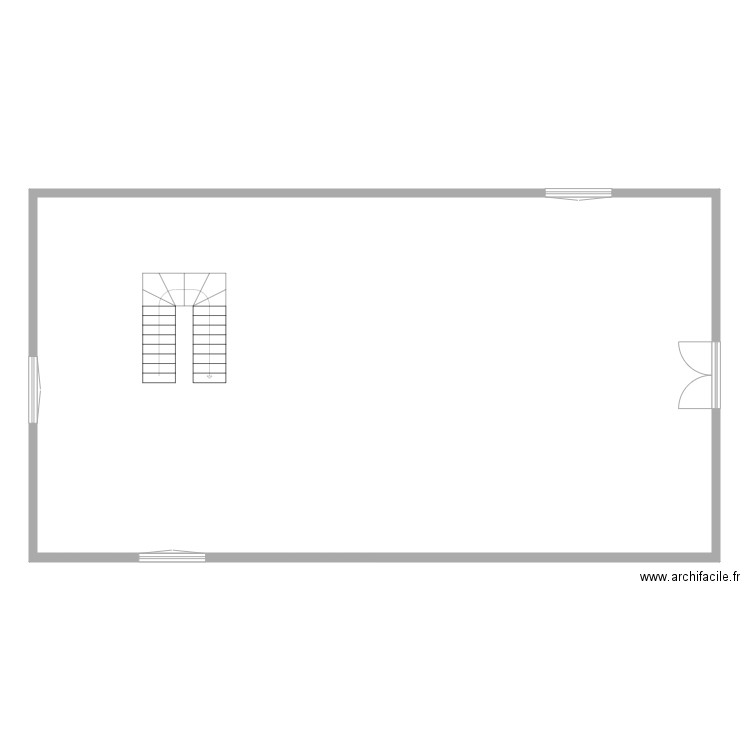 Exo80. Plan de 1 pièce et 216 m2